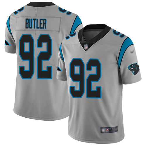 Carolina Panthers Limited Silver Men Vernon Butler Jersey NFL Football #92 Inverted Legend->carolina panthers->NFL Jersey